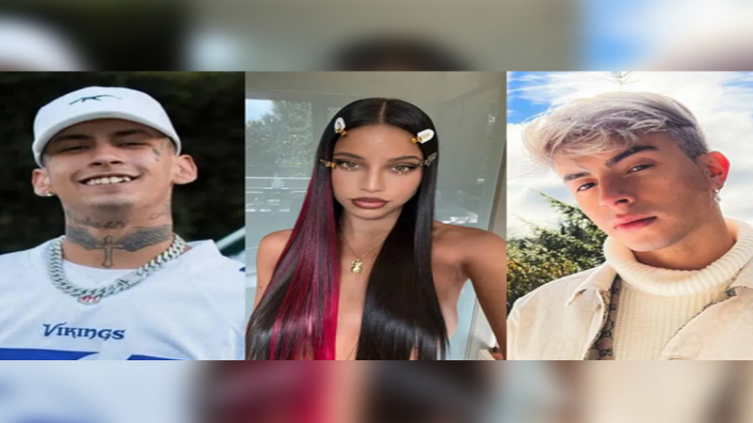 L-Gante, Emilia y Rusherking juntos en 