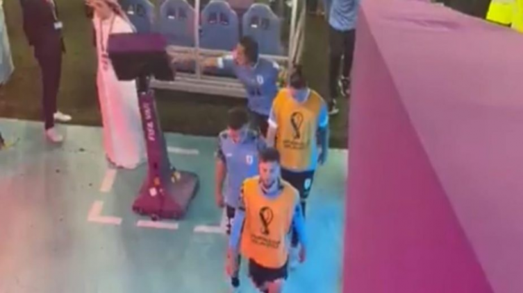 Uruguay: Cavani rompió la pantalla del VAR tras la eliminación