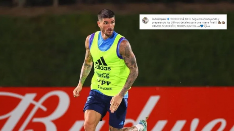 El posteo de Rodrigo De Paul: 