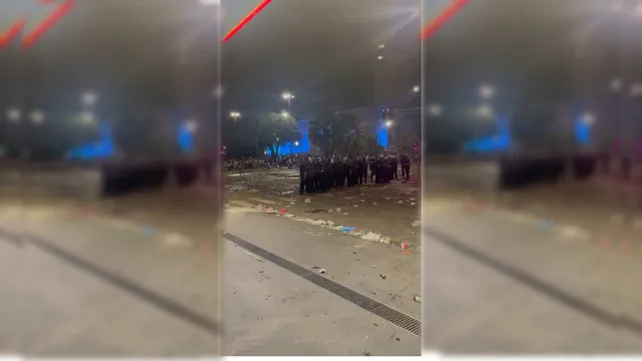 La Policía intervino para desalojar Rivadavia y Bulevar