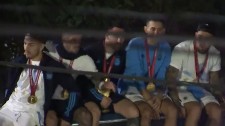El susto de los jugadores de la Selección