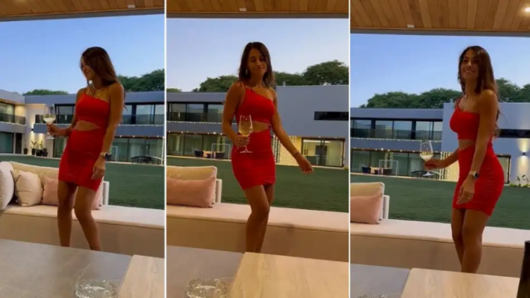 Lio Messi grabó a Antonela bailando en la previa de la Navidad 