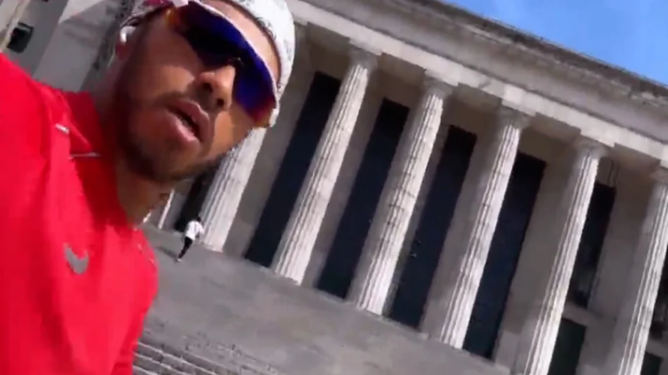 Lewis Hamilton entrenó en los Bosques de Palermo