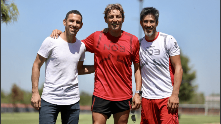 Maxi Rodríguez pasó por el predio Jorge Griffa