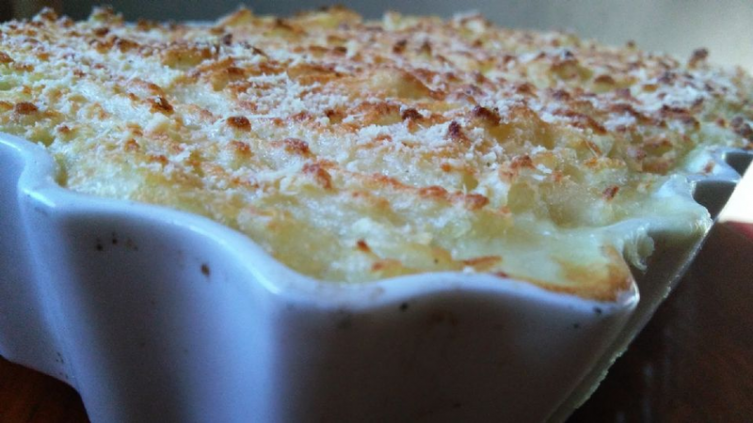 Pastel gratinado de choclo con carne