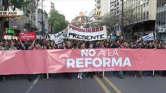 Paro y movilización en Uruguay en rechazo a la reforma jubilatoria