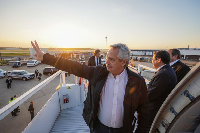 Alberto Fernández llegó a Nueva York 