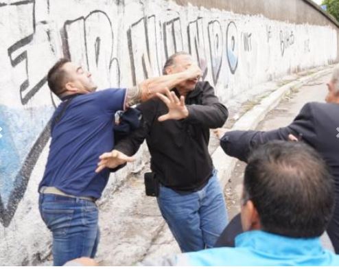 Sergio Berni fue brutalmente agredido en la protesta de colectiveros