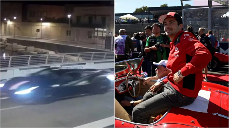 Leclerc persiguió a unos ladrones con su Ferrari