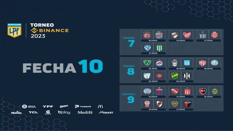 LPF: calendario para la 10ª jornada