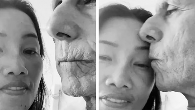 Guillermo Vilas reapareció en público en una foto con su esposa