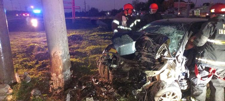 Grave accidente: murió tras chocar una columna en Circunvalación Oeste