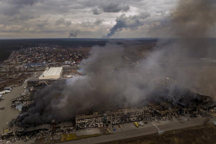 Rusia lanzó un ataque masivo y a plena luz del día sobre Kiev.