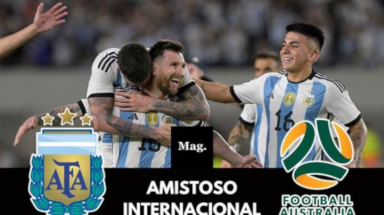 Argentina vs Australia en el amistoso en China: hora, TV, formaciones