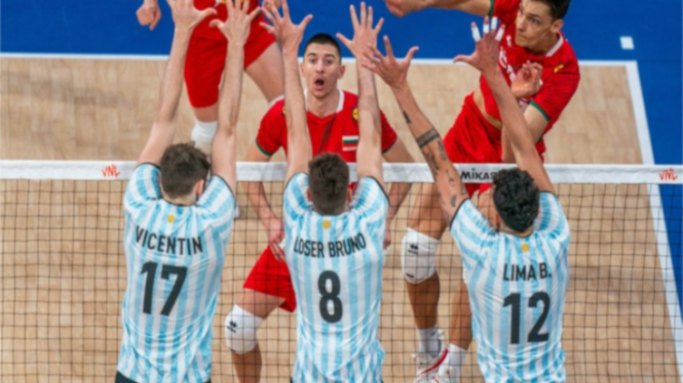 Nations League de vóley: Argentina aplastó a Bulgaria