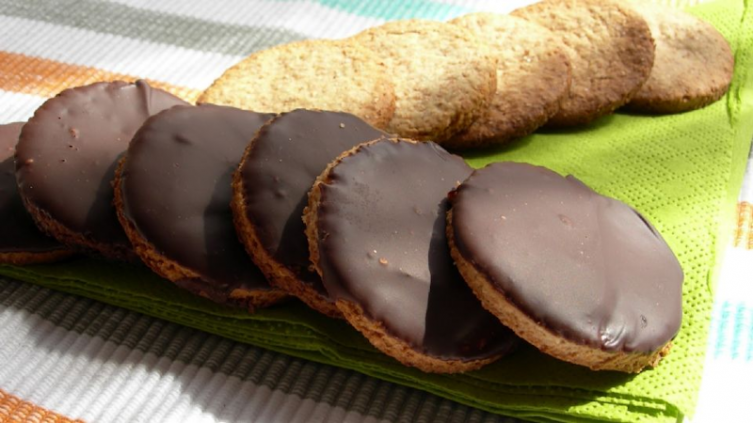 Galletas integrales con miel y chocolate