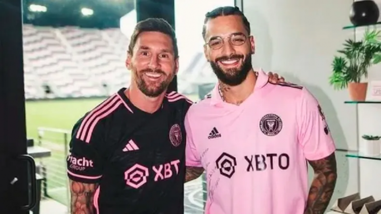 Messi se reencontró con Maluma y le hizo un pedido