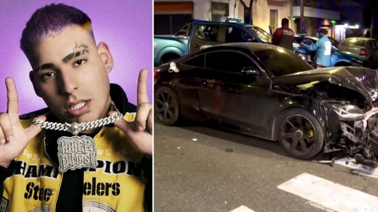 Detuvieron al trapero Kaleb Di Masi tras chocar dos vehículos e intentar darse a la fuga