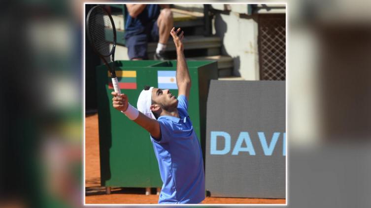 Cerúndolo le dio el primer punto a la Argentina ante Lituania en la Copa Davis