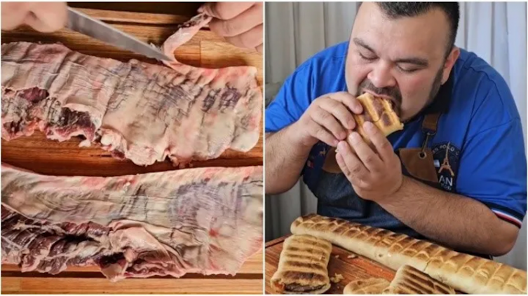 Tortilla rellena de entraña a la parrilla
