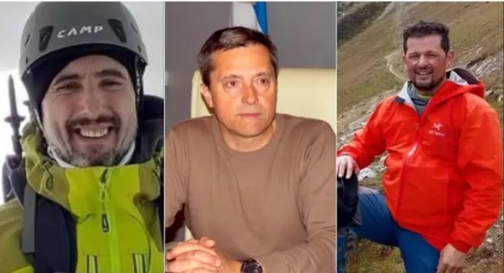 Hallaron sin vida los cuerpos de los tres andinistas desaparecidos