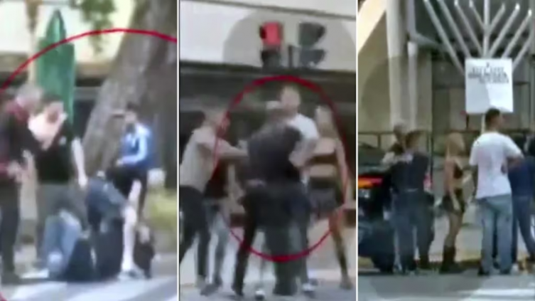Surgió video del cantante de Ke Personajes en una pelea a trompadas en Recoleta
