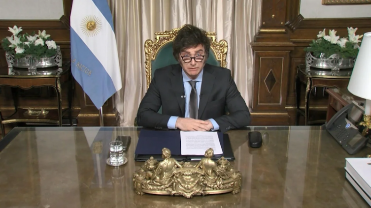 Milei en su mensaje de fin de año