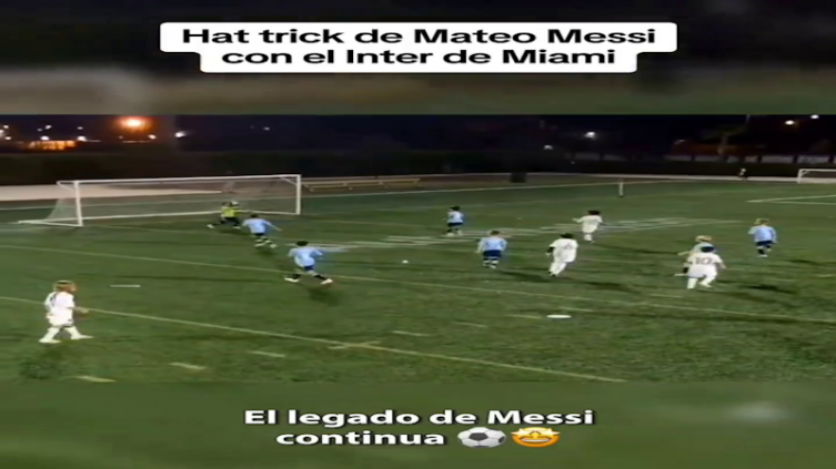 El show de Mateo Messi en la academia del Inter Miami