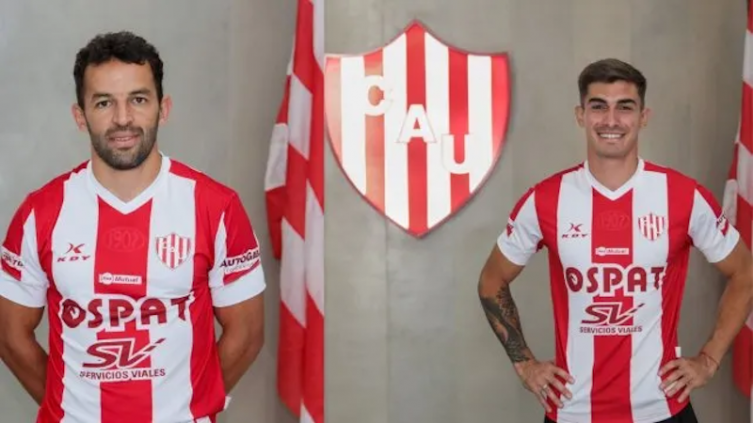 Gamba y Fascendini lucieron la camiseta de Unión