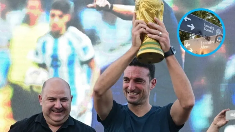 Scaloni: una calle de Pujato lleva su nombre