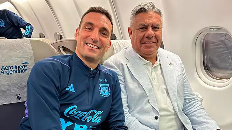 Claudio Tapia se reunió con Lionel Scaloni