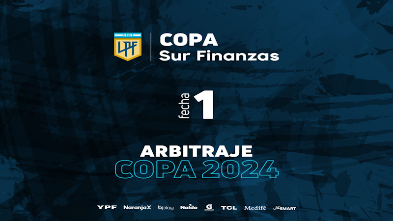 LPF: árbitros para la 1ª jornada