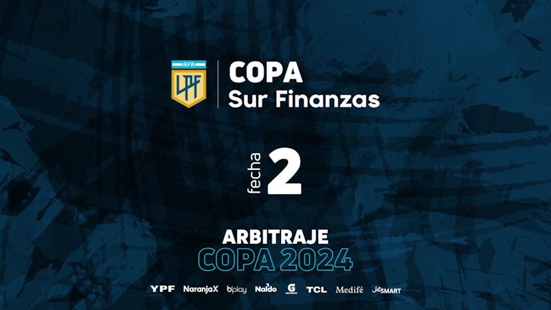 LPF: árbitros para la 2ª jornada