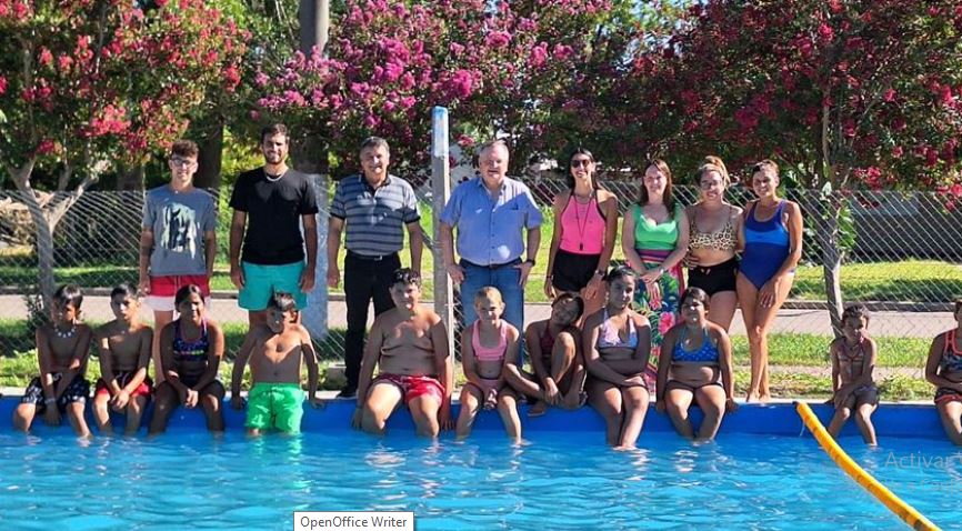 Michlig y González visitaron natatorios públicos en el marco del Programa “Escuelas de Verano”