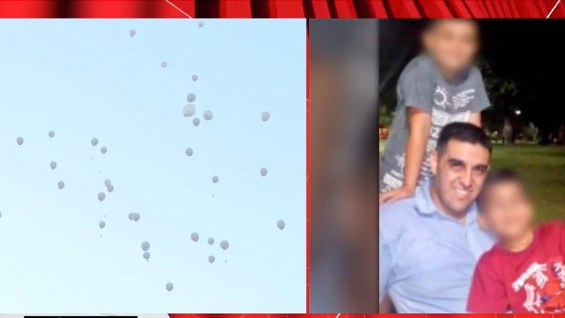 A dos meses del crimen del colectivero Cesar Roldán, realizaron una suelta de globos para recordarlo