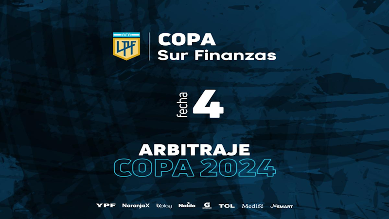 LPF: árbitros para la 4ª jornada