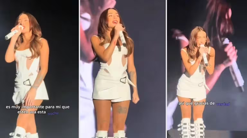 Nicki Nicole volvió a los escenarios tras la separación de Peso Pluma