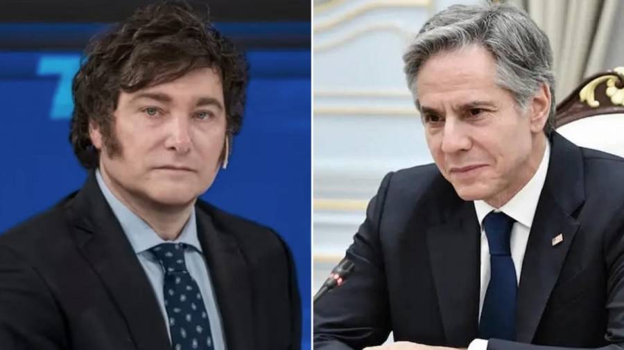 Milei se reunirá el viernes con el secretario de Estado estadounidense Antony Blinken