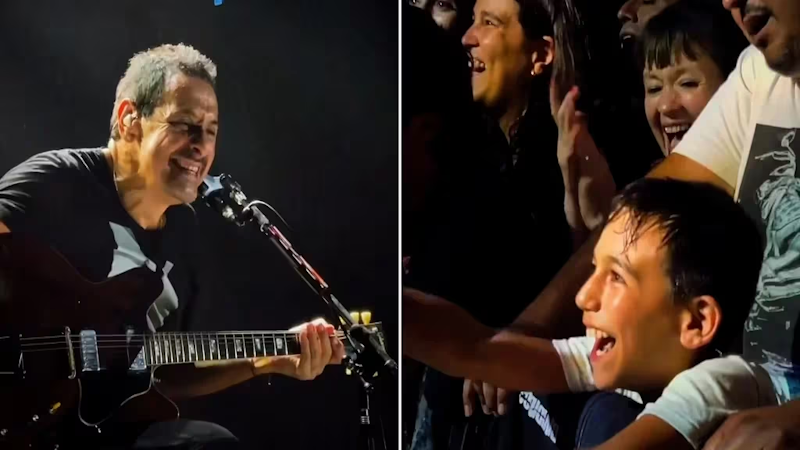La emoción de Ricardo Mollo, tras el gesto de un pequeño fan