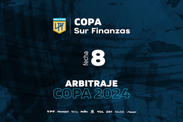 LPF: árbitros para la 8ª jornada