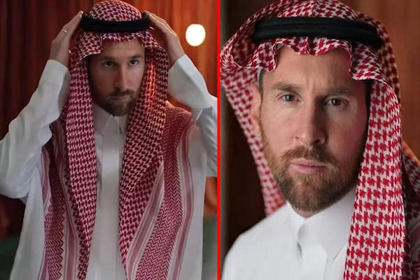 Lionel Messi en modo árabe