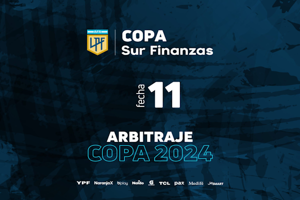 LPF: árbitros para la 11ª jornada