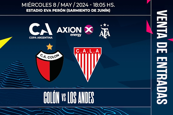 Continúa la venta de entradas para Colón ante Los Andes