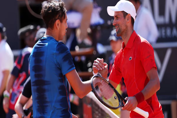 Roma: Djokovic perdió contra un jugador que llegó a pesar 100 kilos