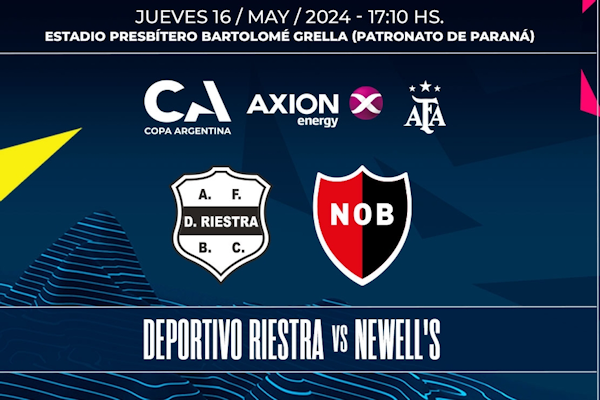 Deportivo Riestra vs. Newell ´s, por Copa Argentina: hora y TV