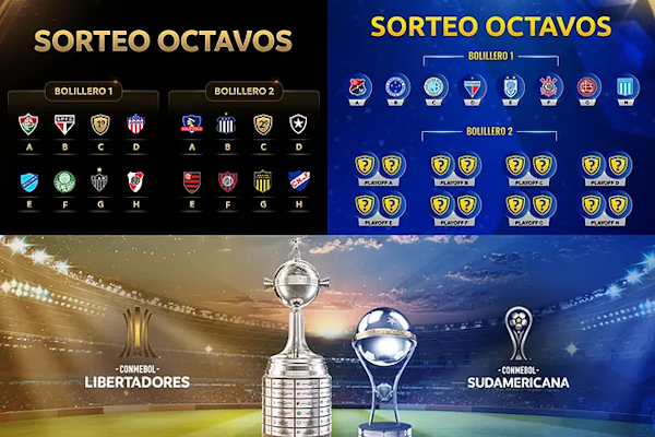 Los duelos de octavos de final de la Copa Libertadores y la Sudamericana