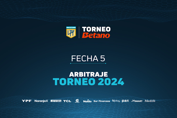 LPF: árbitros para la 5ª jornada