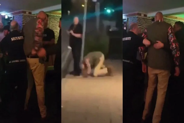 Video de un excampeón de mundo alcoholizado en un bar