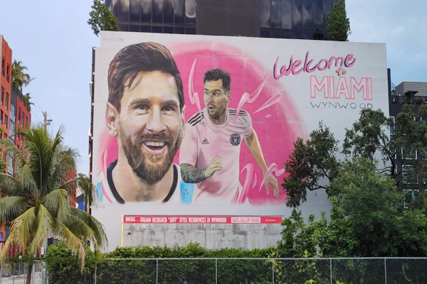 Miami: murales y furor por Messi y la Selección Argentina