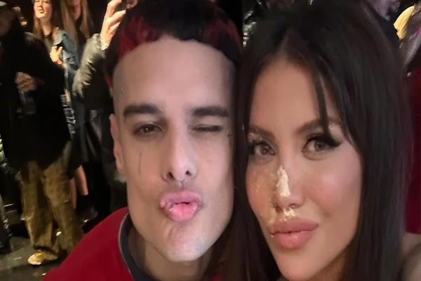 Ca7riel fue amenazado por su beso con Wanda Nara